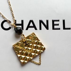 Authentic Chanel Quilted Purse/Handbag Necklace Authentic Chanel Quilted Purse/Handbag Necklace