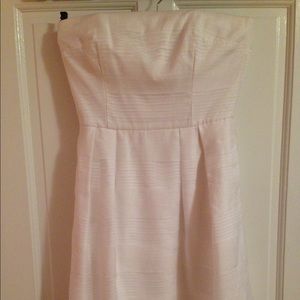 White House Black Market White Strapless Dress