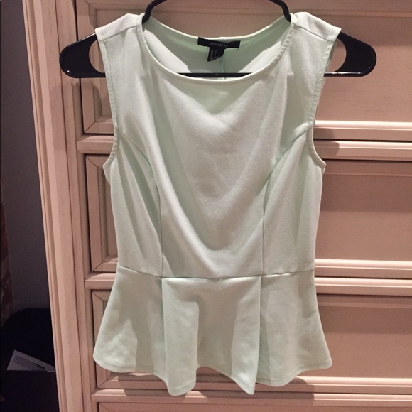 Seafoam green peplum top - Picture 1 of 1