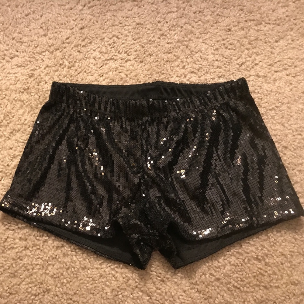 Sparkley black shorts