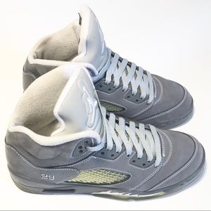 JORDAN Retro 5s WOLF GREY Sz 6Y/7.5W