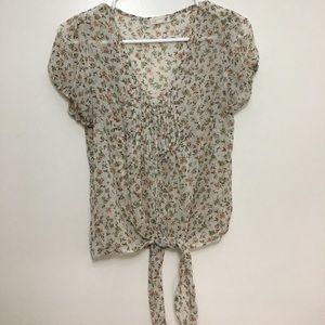 Sheer flower power blouse