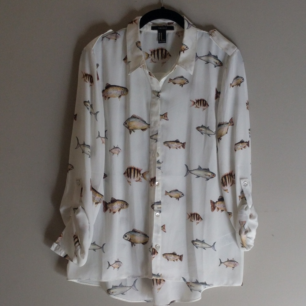 Nautical fish blouse
