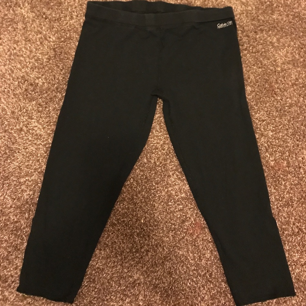 Calvin Klein leggings with green zipper size M