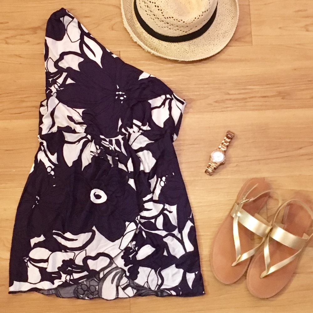 Asymmetrical Floral Top
