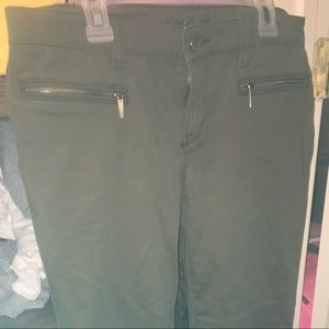 Michael Kors Army green Moto skinny pants Michael Kors Army green Moto skinny pants