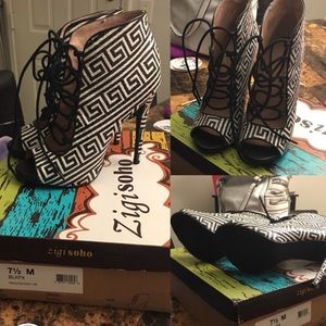 ZigiSoho peep toe booties