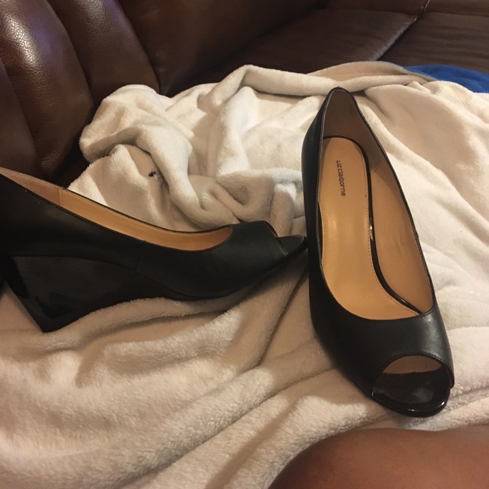 Liz Claiborne Peep Toe Wedges