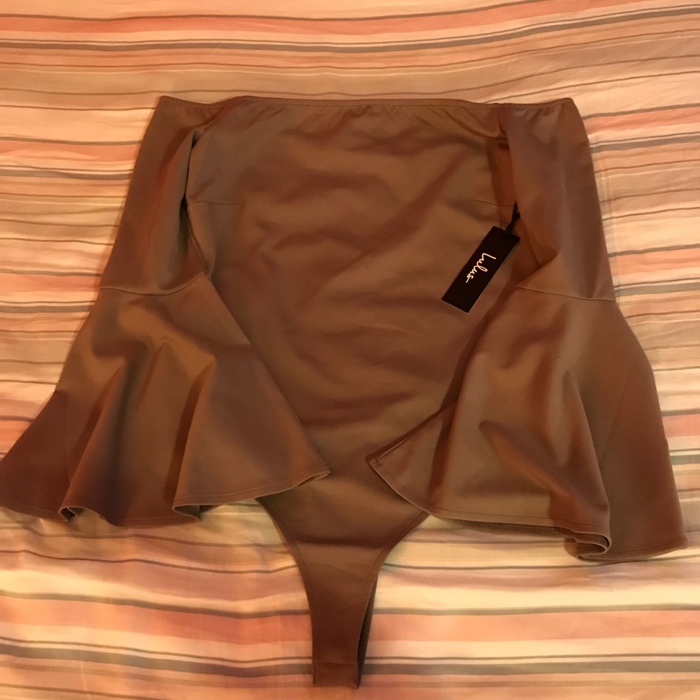 Lulu’s off the shoulder bodysuit