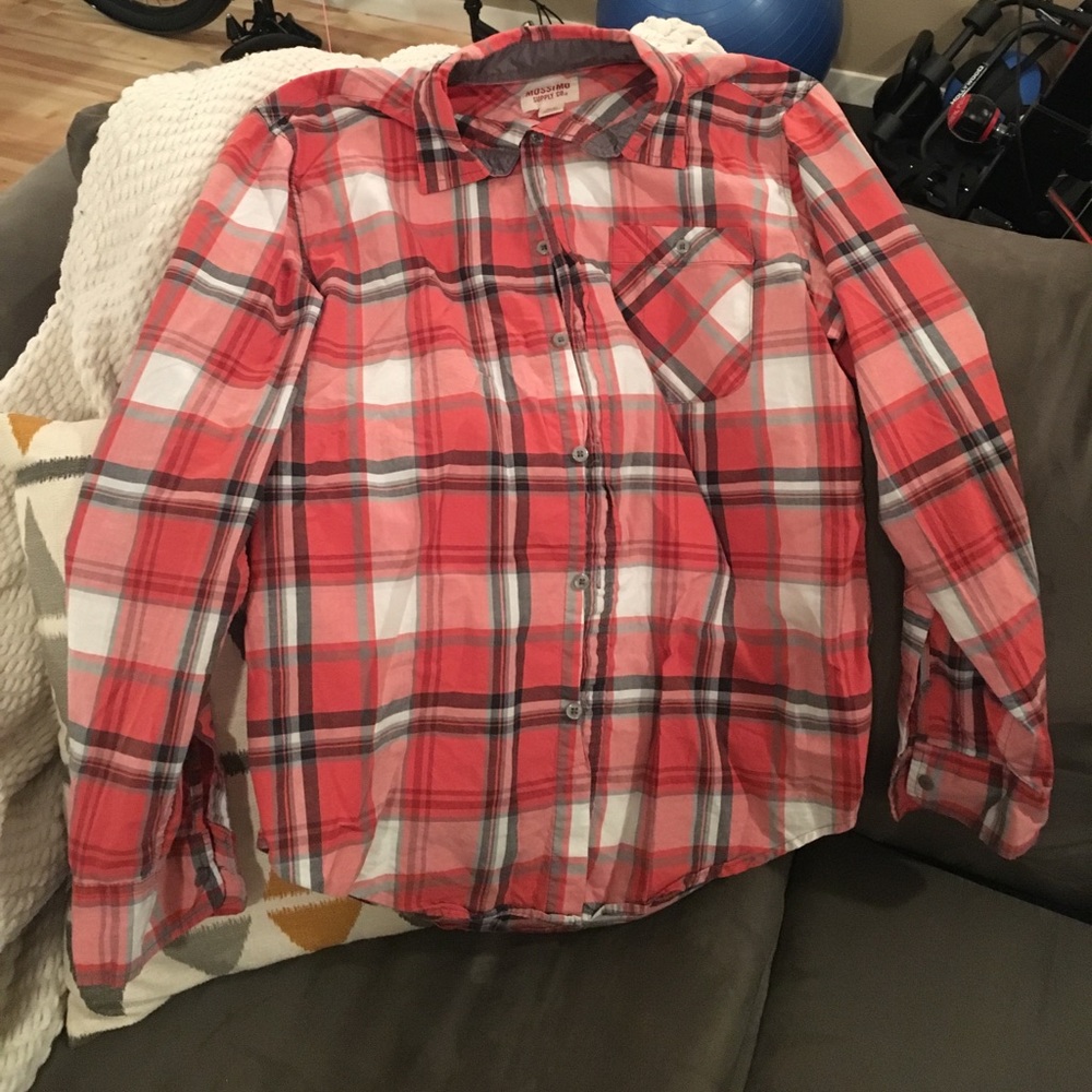 Mossimo Button Down Plaid Shirt
