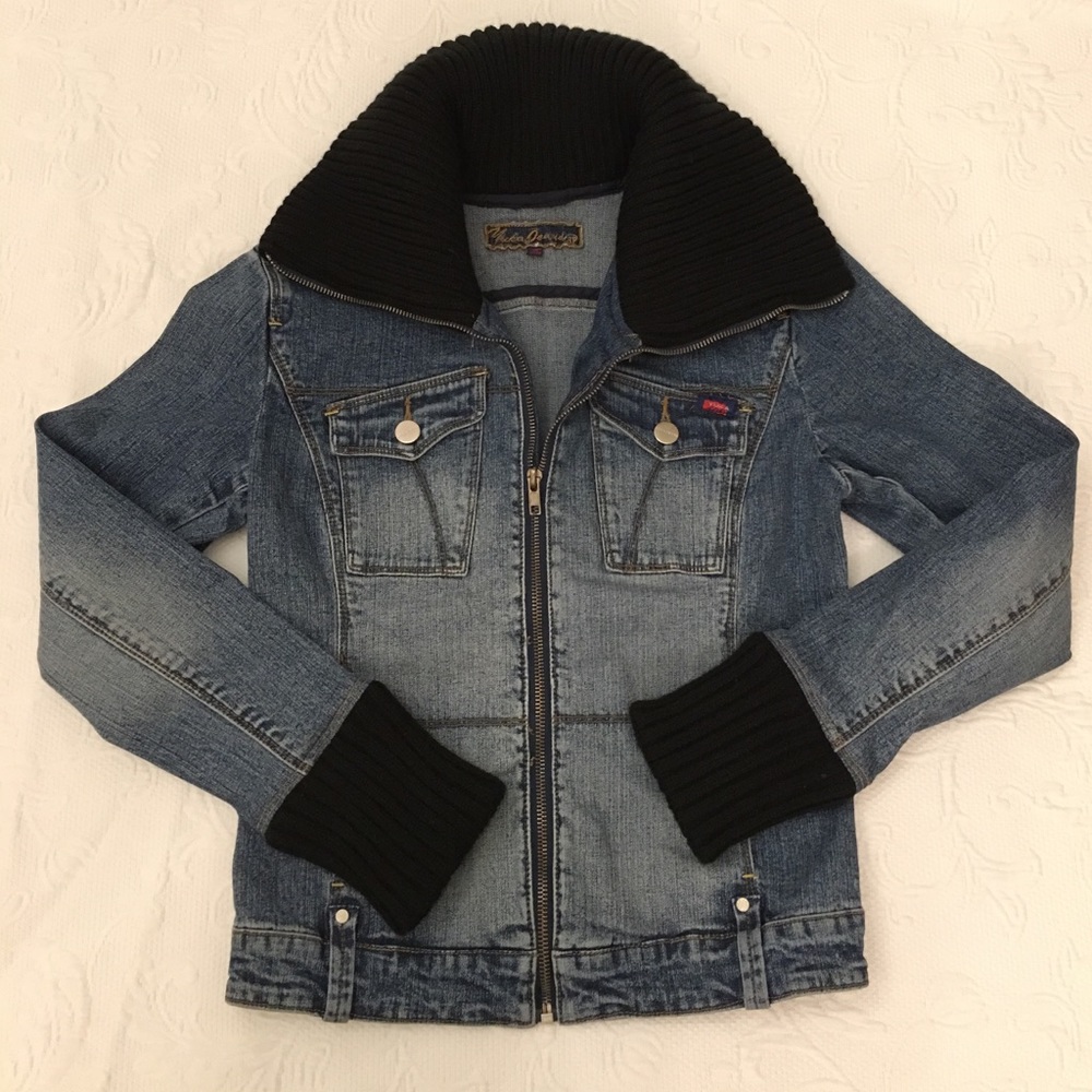 Stretch denim jacket.