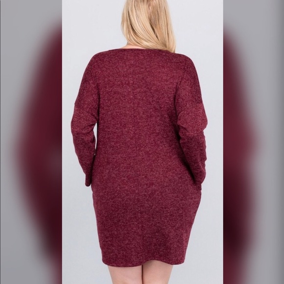 Two Tone Hacci Tunic Dress - Picture 2 of 4