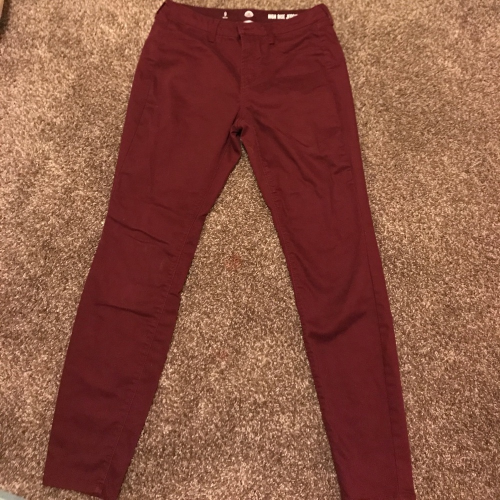 Burgundy red jeans size 9