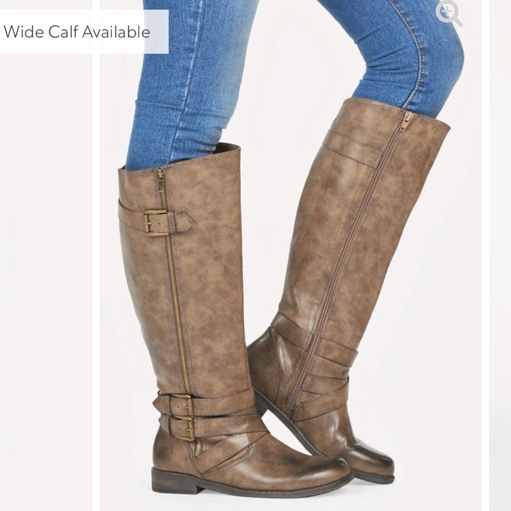 New Taupe Brushed Toe Boots