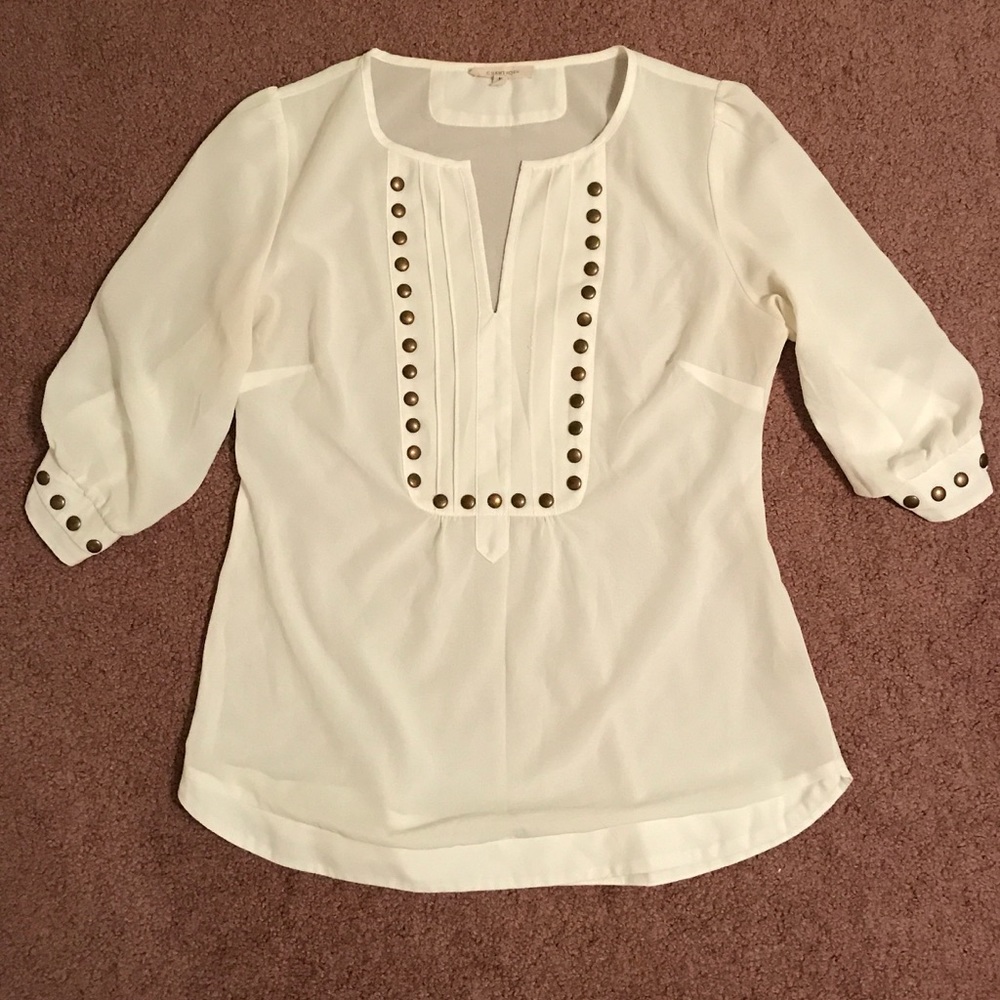 White beaded blouse