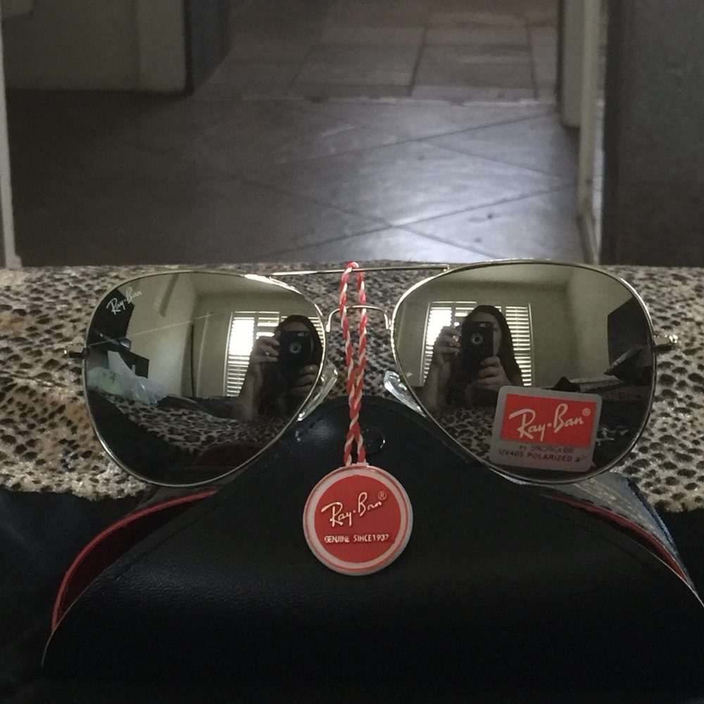Rayban aviator mirrored sunglasses Large
