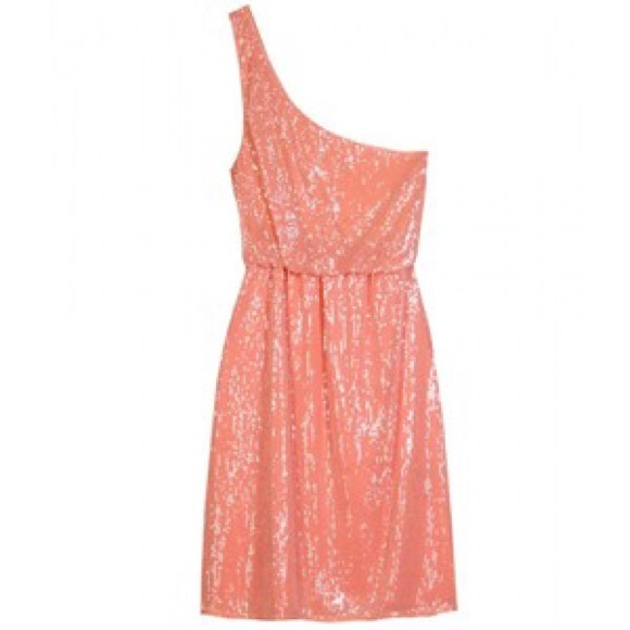 Alice + Olivia Salmon Pink One Sequin Dress - Picture 4 of 4