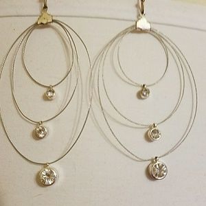 Rhinestone wire hoops