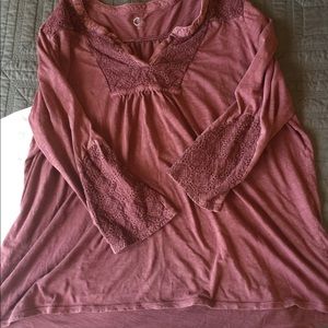 Cato XL dusty burgundy top Cato XL dusty burgundy top