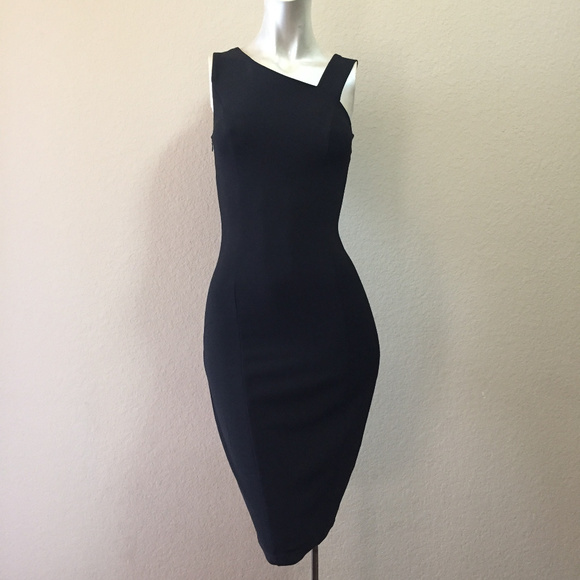 Lavish Alice Black Bodycon Mini Midi Dress - Picture 2 of 8