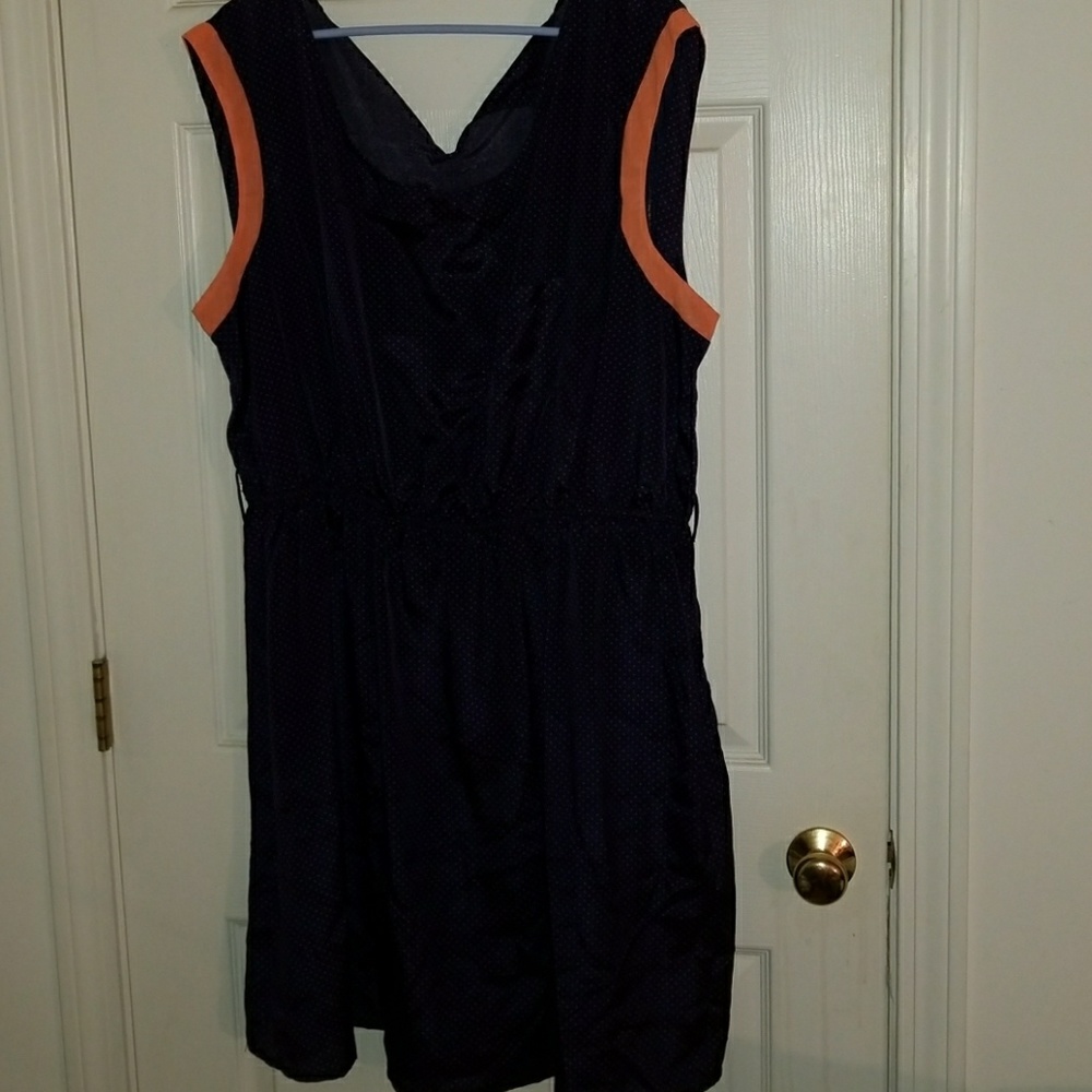 Navy blue and pink lightweight dress 3x