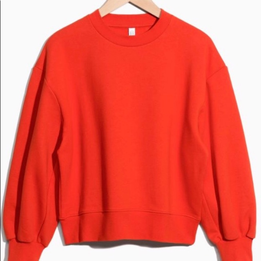 And Other Stories Red Boxy Sweatshirt