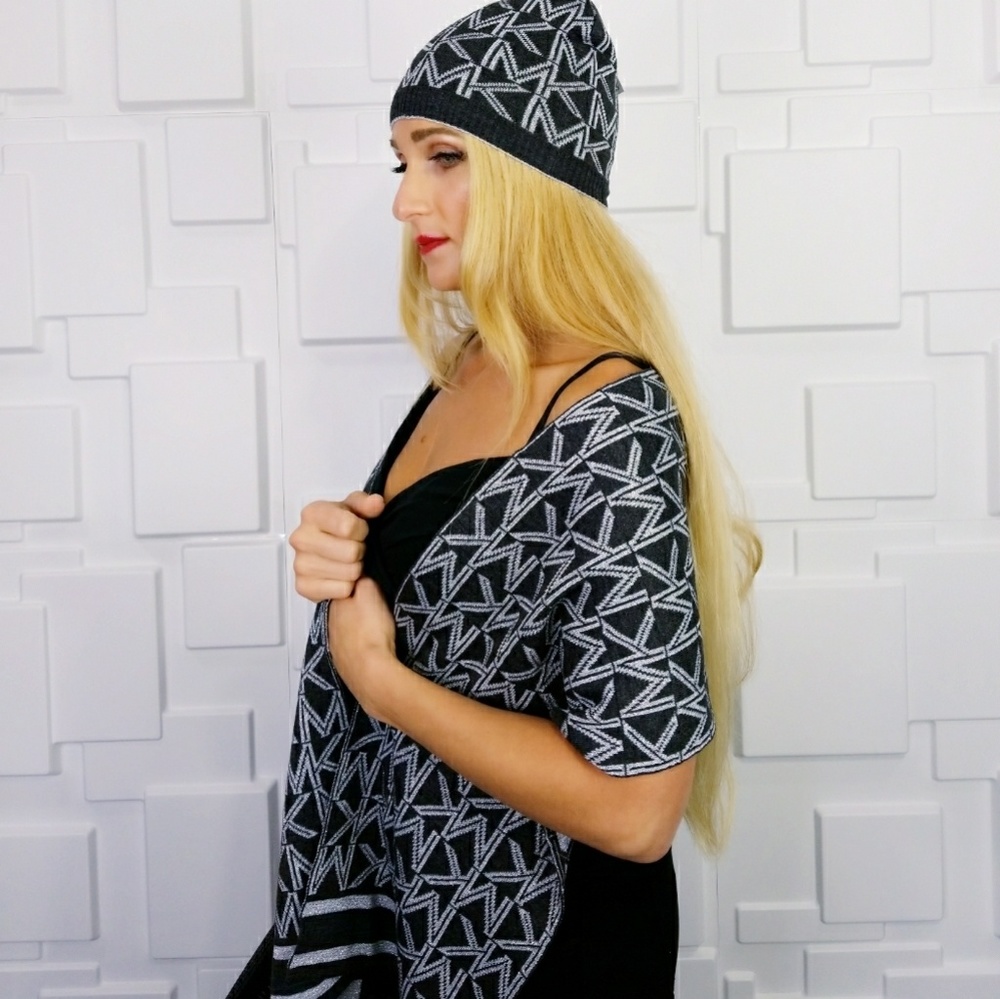 MICHAEL KORS SCARF & BEANIE SET gray/silver - Picture 4 of 4