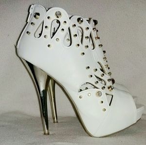 White and Gold Heels