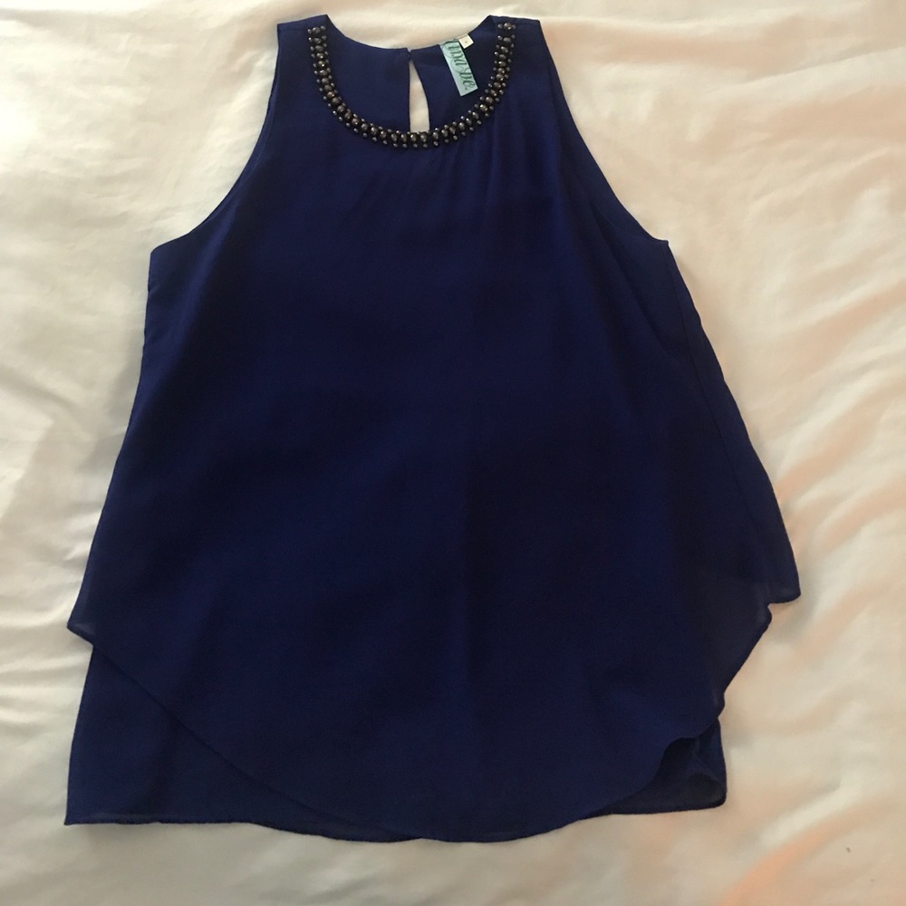 Dressy blue top