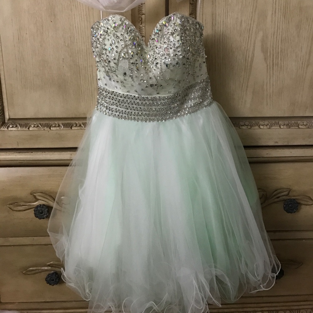 Strapless Beaded Party Dress