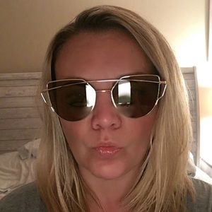 NWT Gold Frame Sunglasses with Light Brown Lenses NWT Gold Frame Sunglasses with Light Brown Lenses