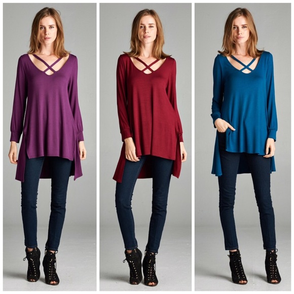 Long Sleeve Criss Cross Top - Picture 5 of 5