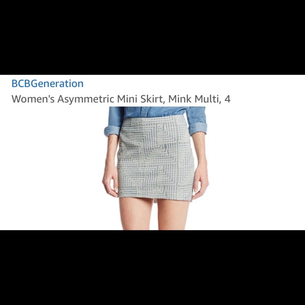 BCBG Generation Asymmetric Mini Skirt Size 4