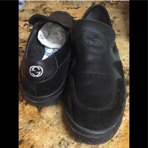 Men's Gucci size 14, US 14.5. Black leather&suede
