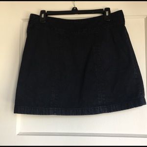 Free people vegan dark wash mini skirt
