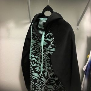 Teal-Green Boho Tribal Pattern Hoodie