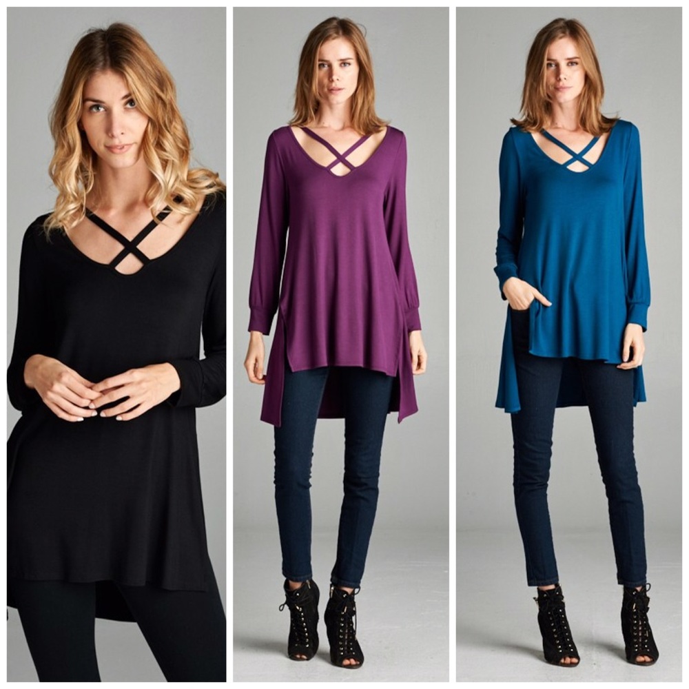Long Sleeve Criss cross top - Picture 2 of 2