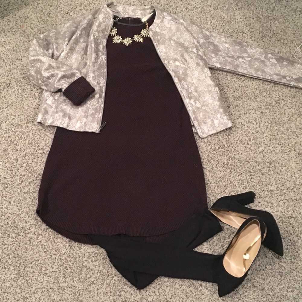 Banana Republic Gilded Foiled Lace Bomber Jacket