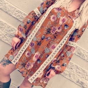 Fall Floral Dress