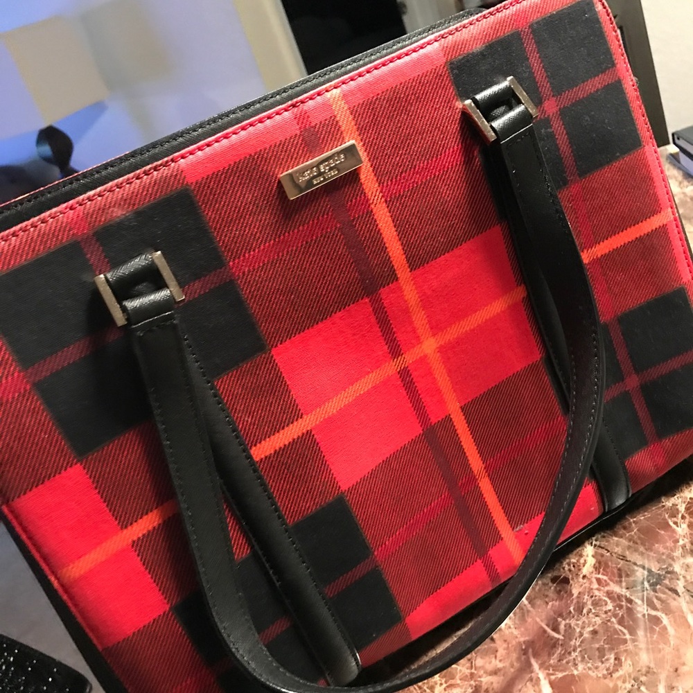 Authentic Kate Spade Red/Black Plaid bag