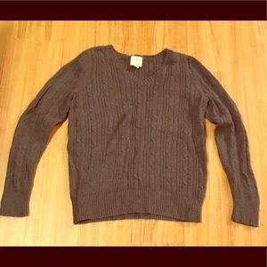 St. John’s Bay v-Neck Cable Knit Sweater Size S