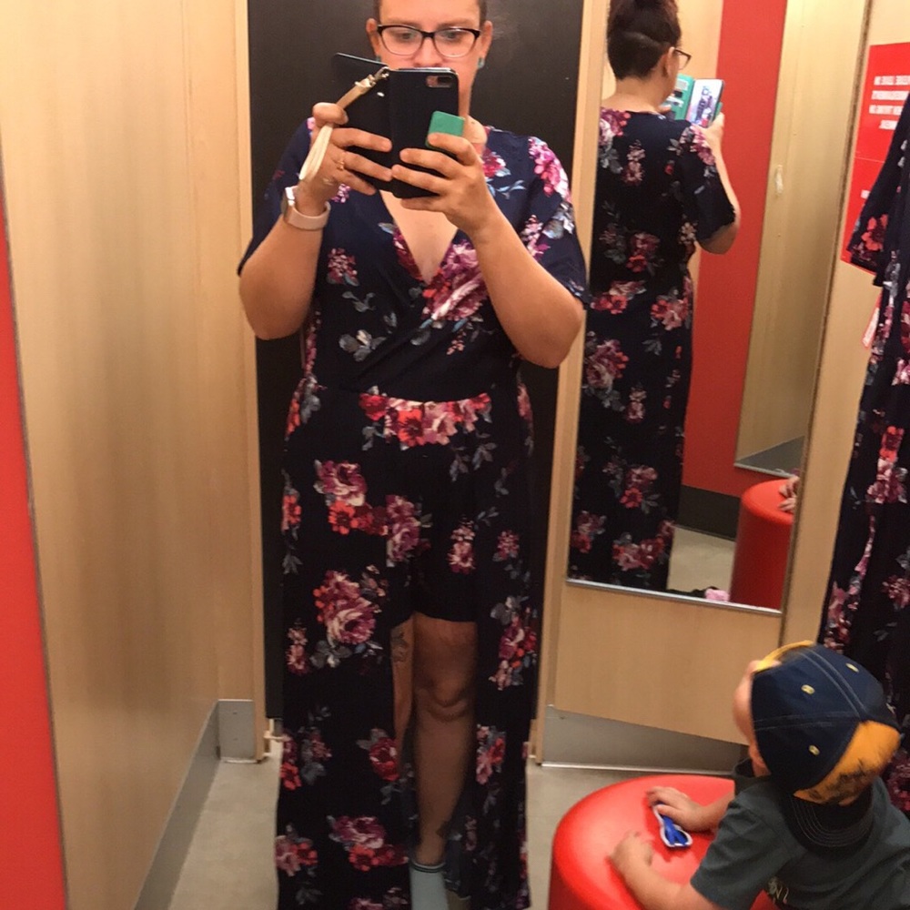 Size large maxi romper. Floral .