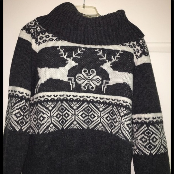 Allen B wool sweater reindeers - Picture 1 of 4