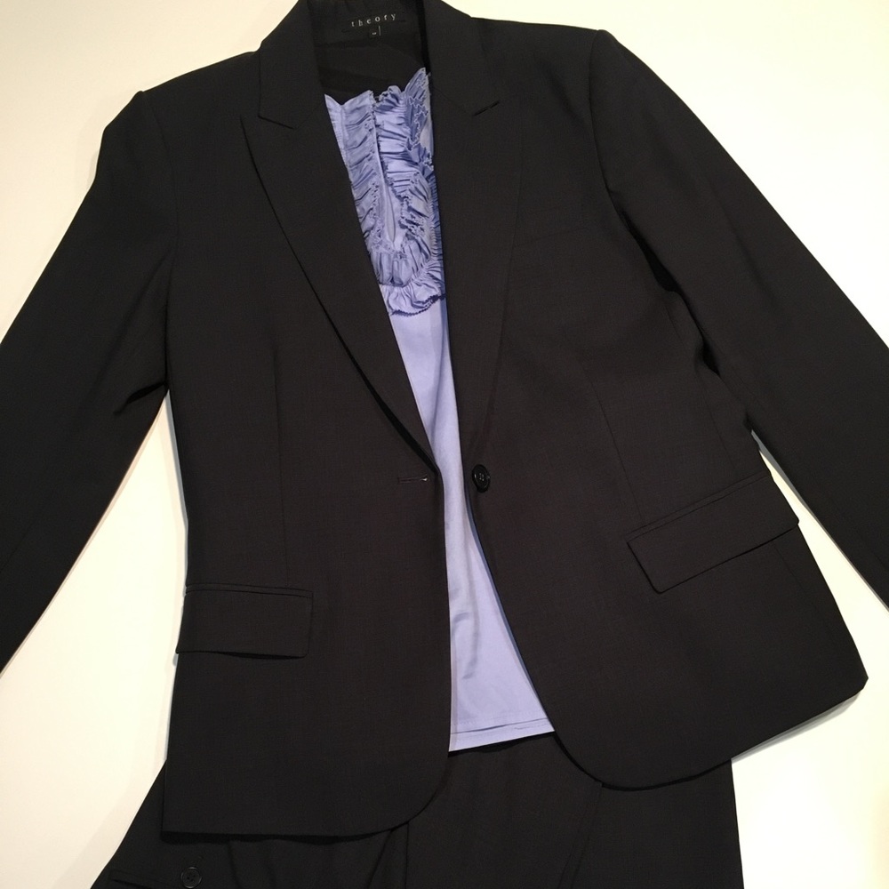 Theory Dark Navy Blue Pant Suit