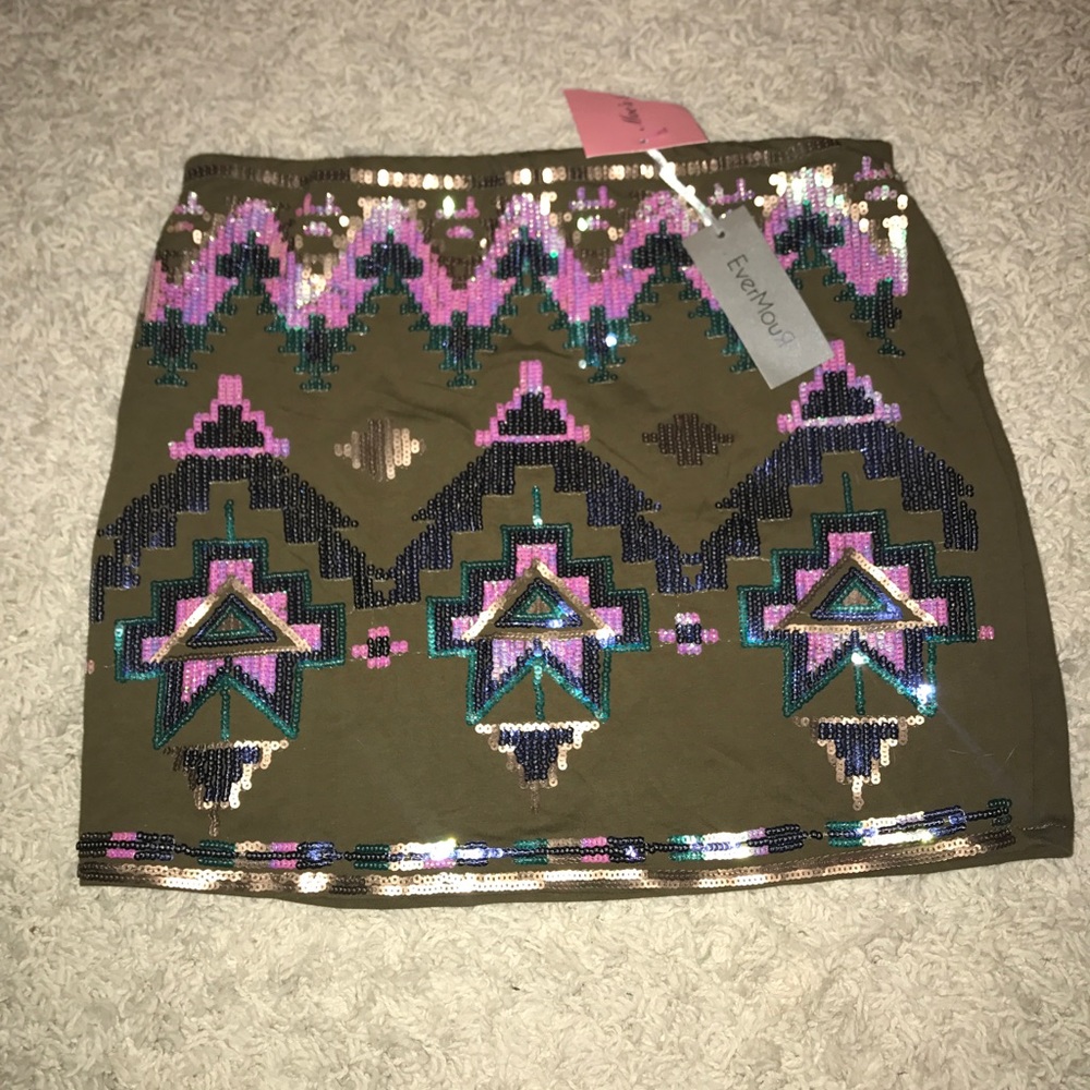 Evermour Santa Fe sequin miniskirt.