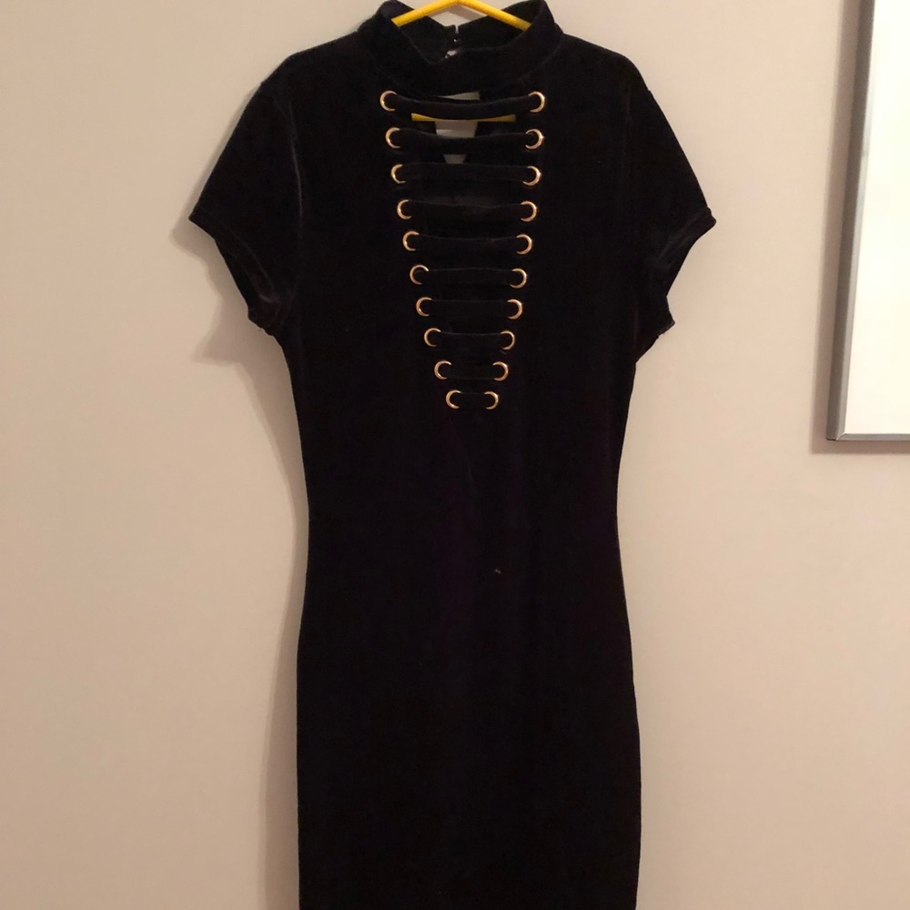 Hot & Delicious Front Lace up Suede Mini Dress