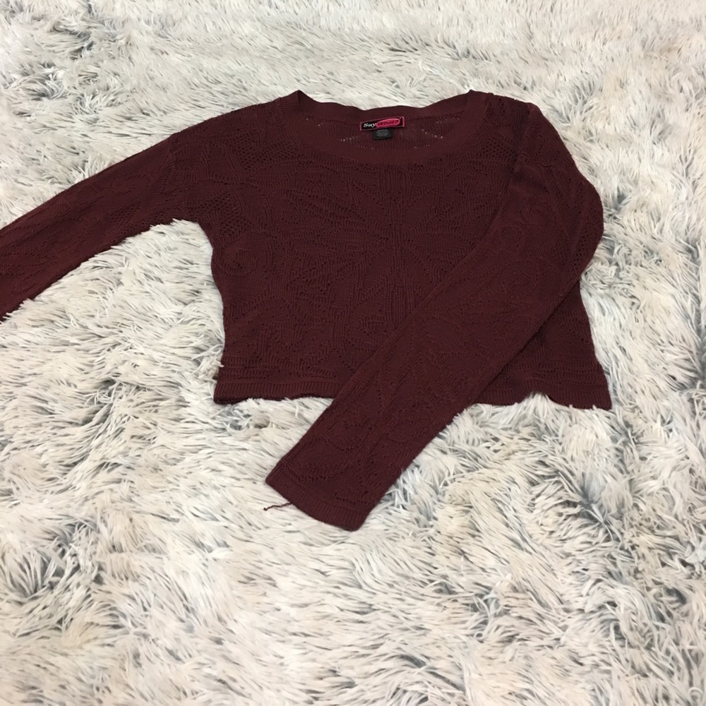 Burgundy knitted sweater💕