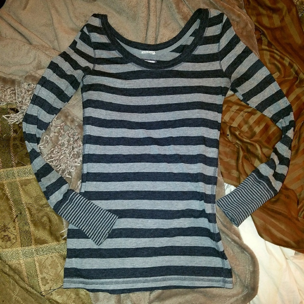 Black and Gray Striped Shirt