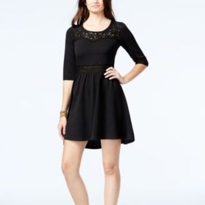 American Rag Black Lace Skater Dress