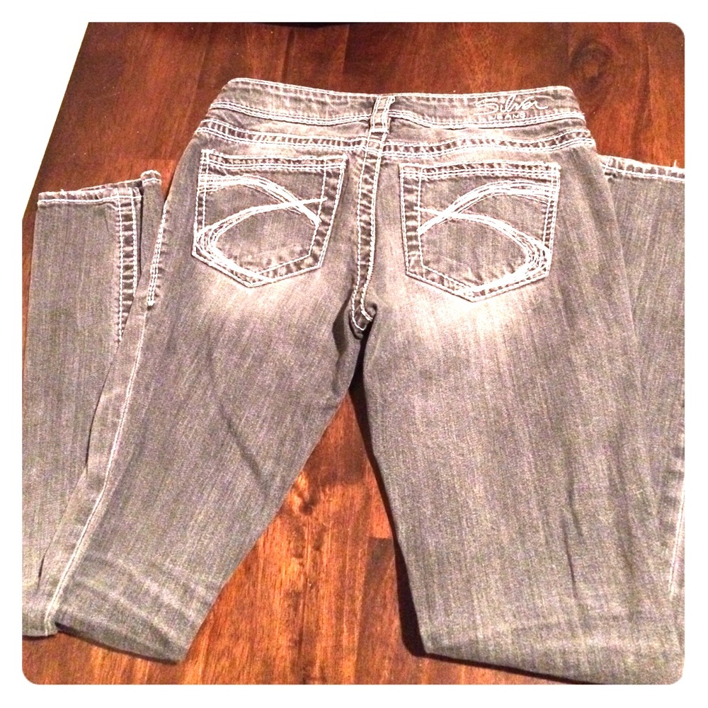 Silver Aiko grey wash skinny denim